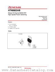H7N0602AB datasheet pdf Renesas