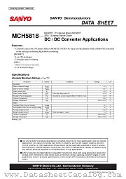 MCH5818 datasheet pdf SANYO