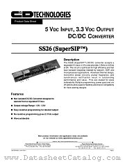 SS26AAA datasheet pdf C&D Technologies