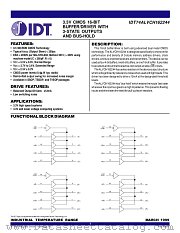 IDT74ALVCH162244PV datasheet pdf IDT