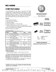 MC14008BCP datasheet pdf ON Semiconductor