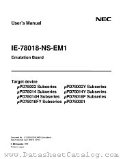 IE-78018-NS-EM1 datasheet pdf NEC