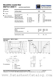 MQF10.7-2000/11 datasheet pdf Vectron