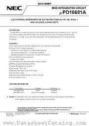 UPD16681AW-011 datasheet pdf NEC