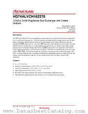 HD74ALVCH162270 datasheet pdf Renesas