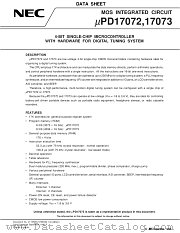 UPD17072GB-XXX-1A7 datasheet pdf NEC