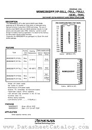M5M5256DVP-55LL datasheet pdf Renesas