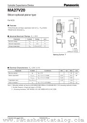 MA27V20 datasheet pdf Panasonic