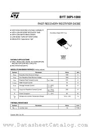 BYT30PI-1000RG datasheet pdf ST Microelectronics