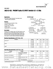 AS213-92 datasheet pdf Skyworks Solutions