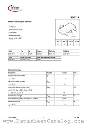 BSP 319 datasheet pdf Infineon