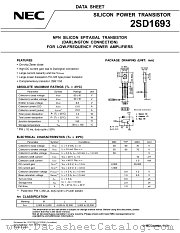 2SD1693 datasheet pdf NEC