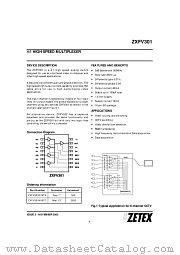 ZXFV301 datasheet pdf Zetex Semiconductors