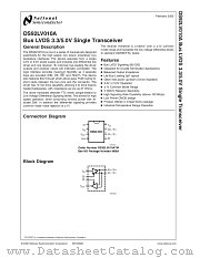 DS92LV010ATM datasheet pdf National Semiconductor