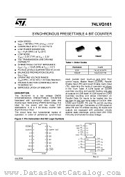 74LVQ161 datasheet pdf ST Microelectronics