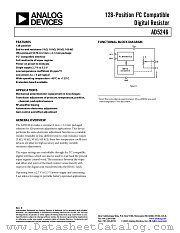 AD5246 datasheet pdf Analog Devices