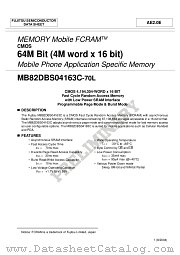 MB82DBS04183C-70L datasheet pdf Fujitsu Microelectronics