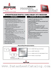 BCM3520 datasheet pdf Broadcom