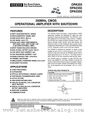 OPA2355DGSA/2K5 datasheet pdf Texas Instruments