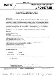 UPD16772B datasheet pdf NEC