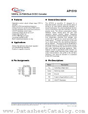 AP1519 datasheet pdf Anachip