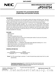 UPD16754 datasheet pdf NEC