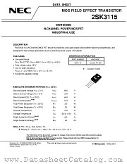 2SK3115 datasheet pdf NEC