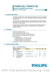 74AHC132BQ datasheet pdf Philips