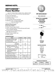 MBR4015CTL datasheet pdf ON Semiconductor