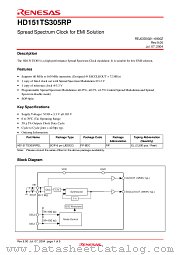 HD151TS305RP datasheet pdf Renesas