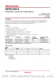HD74LV541A datasheet pdf Renesas