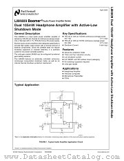 LM4809MMX datasheet pdf National Semiconductor
