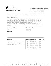 LF411MH/883 datasheet pdf National Semiconductor