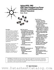 HSDL-3003-021 datasheet pdf Agilent (Hewlett-Packard)