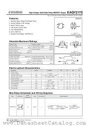 KAQY217S datasheet pdf Cosmo Electronics