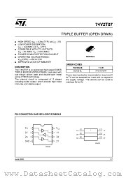 74V2T07 datasheet pdf ST Microelectronics