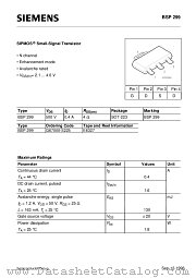 BSP 299 datasheet pdf Infineon