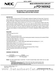 UPD160062NL-XXX datasheet pdf NEC