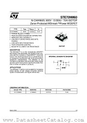 STE70NM60 datasheet pdf ST Microelectronics