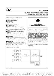MTC20454 datasheet pdf ST Microelectronics