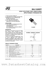 BUL1102EFP datasheet pdf ST Microelectronics
