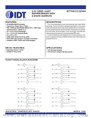 IDT74ALVC16244APV datasheet pdf IDT