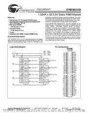 CYM1851V33PM-15C datasheet pdf Cypress