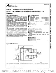 LM4863LQX datasheet pdf National Semiconductor