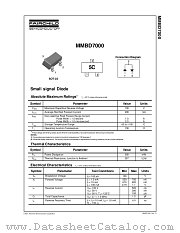 MMBD7000_D87Z datasheet pdf Fairchild Semiconductor