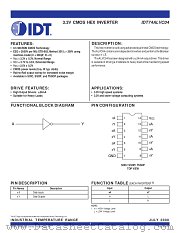 IDT74ALVC04PY8 datasheet pdf IDT