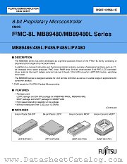 MB89P485L datasheet pdf Fujitsu Microelectronics