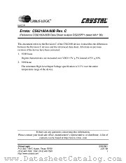 CS62180B datasheet pdf Cirrus Logic