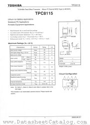 TPC8115 datasheet pdf TOSHIBA