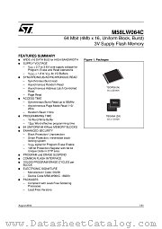 M58LW064C110N6 datasheet pdf ST Microelectronics